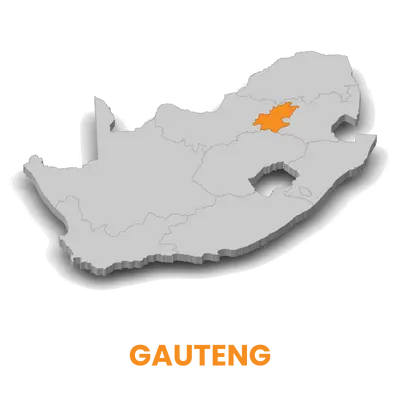 Map of Gauteng South Africa