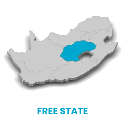 Map of Free State South Africa